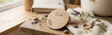 wooden baby milestone cards