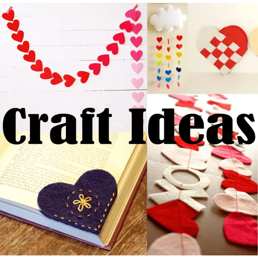 1 inch Felt Hearts 200pc - Mixed Color Pack - felt