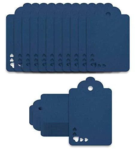 100pcs Premium oldrose Color Gift Tags Double-Sided Available Kraft Paper Price Tags with 100 Root Natural Jute Twine