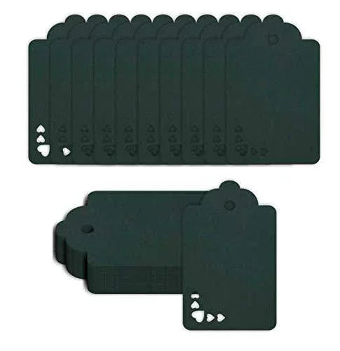 100pcs Premium oldrose Color Gift Tags Double-Sided Available Kraft Paper Price Tags with 100 Root Natural Jute Twine