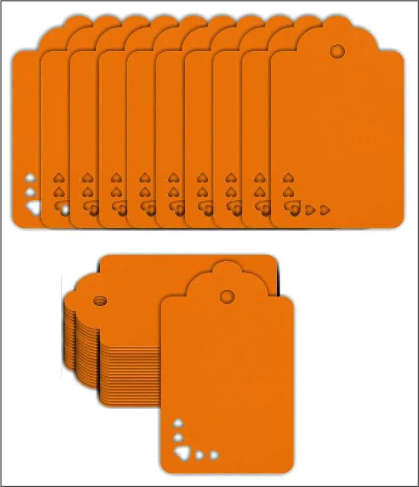 100pcs Premium oldrose Color Gift Tags Double-Sided Available Kraft Paper Price Tags with 100 Root Natural Jute Twine