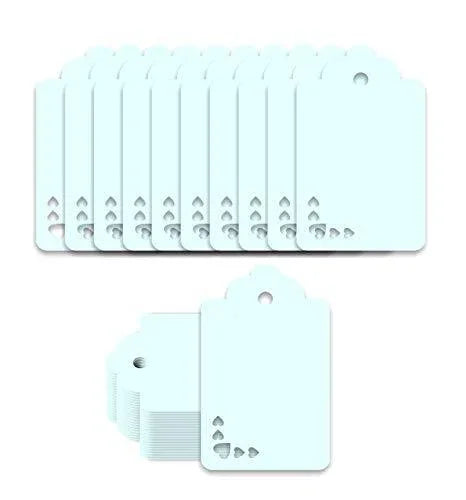 100pcs Premium oldrose Color Gift Tags Double-Sided Available Kraft Paper Price Tags with 100 Root Natural Jute Twine