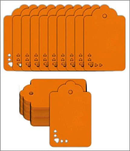 100pcs Premium oldrose Color Gift Tags Double-Sided Available Kraft Paper Price Tags with 100 Root Natural Jute Twine