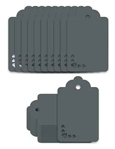 100pcs Premium oldrose Color Gift Tags Double-Sided Available Kraft Paper Price Tags with 100 Root Natural Jute Twine