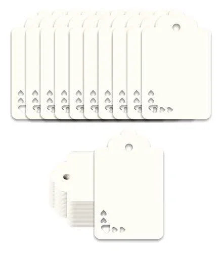 100pcs Premium oldrose Color Gift Tags Double-Sided Available Kraft Paper Price Tags with 100 Root Natural Jute Twine