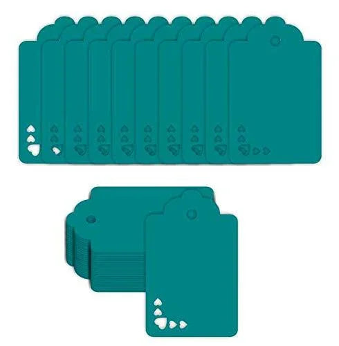 100pcs Premium oldrose Color Gift Tags Double-Sided Available Kraft Paper Price Tags with 100 Root Natural Jute Twine