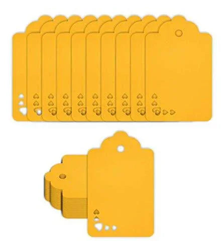 100pcs Premium oldrose Color Gift Tags Double-Sided Available Kraft Paper Price Tags with 100 Root Natural Jute Twine