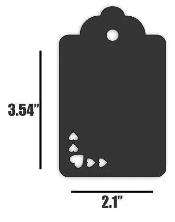 100pcs Premium oldrose Color Gift Tags Double-Sided Available Kraft Paper Price Tags with 100 Root Natural Jute Twine