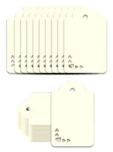 100pcs Premium oldrose Color Gift Tags Double-Sided Available Kraft Paper Price Tags with 100 Root Natural Jute Twine