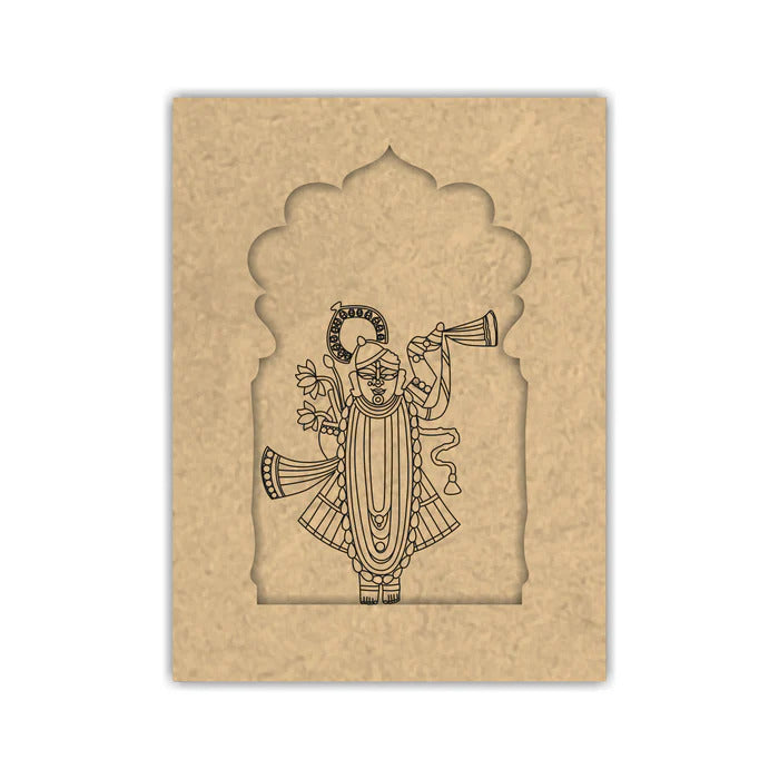 Pack of 2 Wooden Pre-Marked MDF Jharokha, Decorative