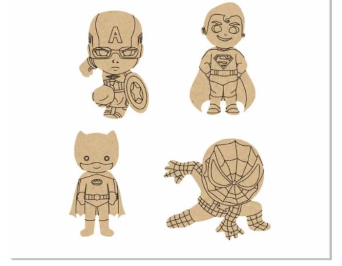 Return Gift Fridge Magnets for Boys Pack of 12 Fun Wooden Cartoon Magnets for Kids | Birthday Return Gift | Fridge Decor, DIY Crafts, Party Favors