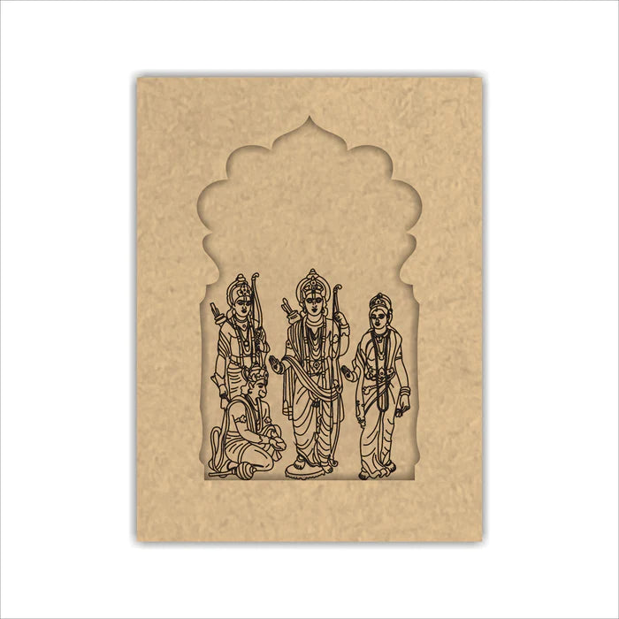 Pack of 2 Wooden Pre-Marked MDF Jharokha, Decorative