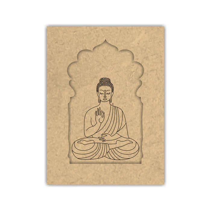 Pack of 2 Wooden Pre-Marked MDF Jharokha, Decorative