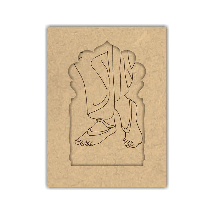 Pack of 2 Wooden Pre-Marked MDF Jharokha, Decorative