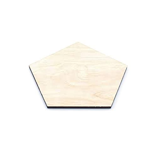 Haoser Wooden Coasters Shaped Blank Cutouts for Painting; Decoupage; Resin Art Work & Decoration - Set of 4 - Haoser