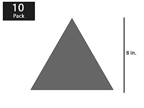 Haoser 10 Pcs Unfinished Wood Blank Triangle Shape Board, 4mm Thick Wooden Cutout for DIY Craft Projects (HSR-BP4-TRNGL_Beige_8IN) - Haoser
