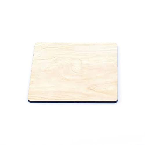 Haoser Wooden Coasters Shaped Blank Cutouts for Painting; Decoupage; Resin Art Work & Decoration - Set of 4 - Haoser