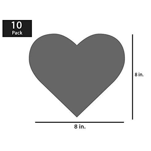 Haoser 10 Pcs Unfinished Wood Blank Heart Shape Board, 4mm Thick Wooden Cutout for DIY Craft Projects (HSR-BP4-HEART_Beige_8IN) - Haoser