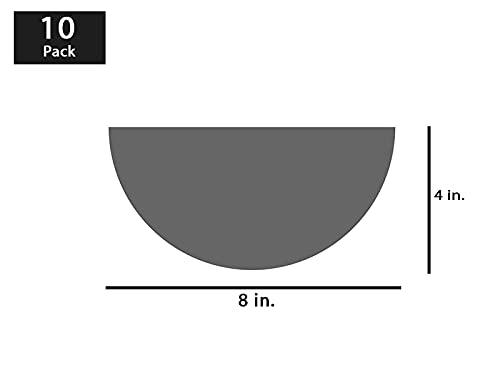 Haoser 10 Pcs Unfinished Wood Blank Semicircle Shape Board, 4mm Thick Wooden Cutout for DIY Craft Projects (HSR-BP4-SMICRCL_Beige_8x4IN) - Haoser