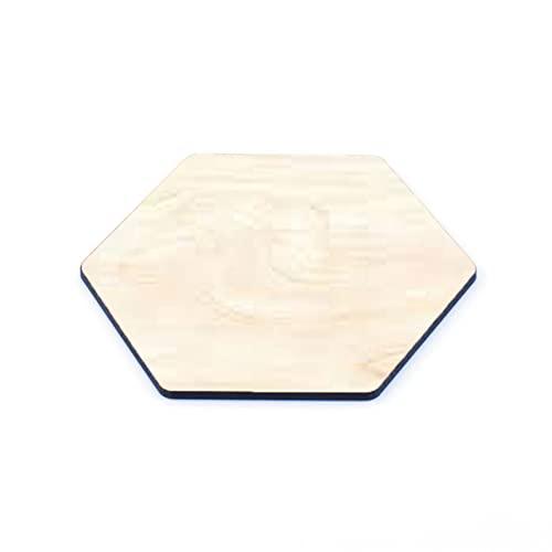 Haoser Wooden Coasters Shaped Blank Cutouts for Painting; Decoupage; Resin Art Work & Decoration - Set of 4 - Haoser