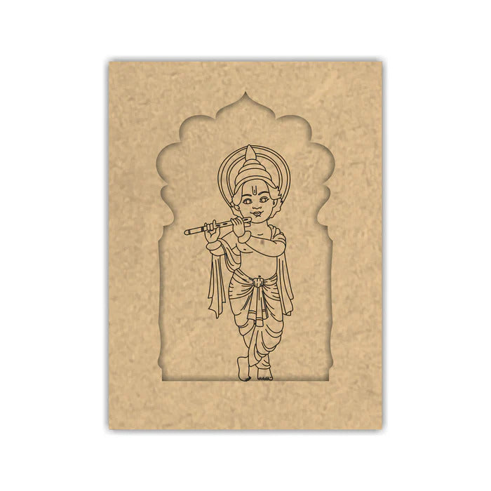 Pack of 2 Wooden Pre-Marked MDF Jharokha, Decorative