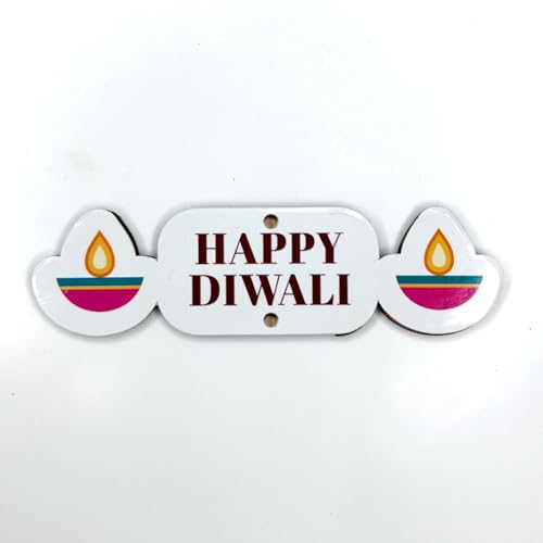Haoser Wooden Hanging Deepak for Diwali Decoration Set of 9 Pcs
