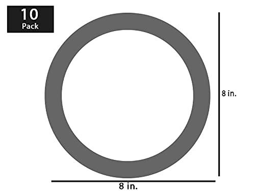 Haoser 10 Pcs Unfinished Wood Blank Circle Ring Shape Board, 4mm Thick Wooden Cutout for DIY Craft Projects (HSR-BP4-RING_Beige_8IN) - Haoser