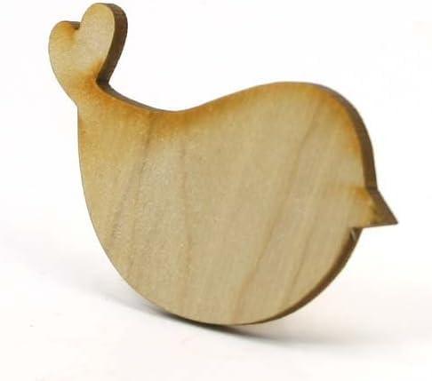 Haoser 12 Piececs Unfinished Wood Birds, Dove Bird Wood Shapes,Bird Wood DIY Crafts Cutouts,Wooden Birds for Craft,Bird Wood DIY Crafts Cutouts,Hanging Wooden Birds Ornaments - Haoser