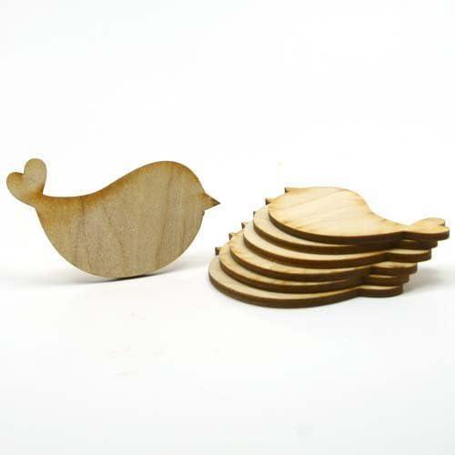 Haoser 12 Piececs Unfinished Wood Birds, Dove Bird Wood Shapes,Bird Wood DIY Crafts Cutouts,Wooden Birds for Craft,Bird Wood DIY Crafts Cutouts,Hanging Wooden Birds Ornaments - Haoser