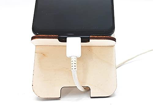 Haoser Pack of 2 Wooden Smartphone Stand, Cell Phone Holder. Universal Size for All Mobiles can Be Used in Office Or Home - Haoser