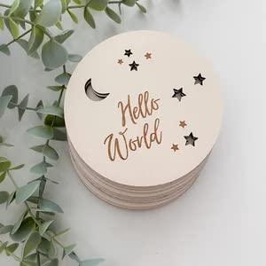Haoser Baby Milestone Plaque Set | Wooden Baby Milestone Card | Baby Photo Shoot Discs | Baby Monthly Disc | Newborn Gift |Baby Shower Gift, Gender Neutral Gift - Haoser