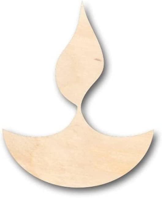 Haoser Diwali Wood Craft Unfinished Wooden Cutout Art DIY Wood Sign Inspirational Wall Plaque Classic Wood Hanging Wall Art Decor for Home Kitchen Living Room Table - Haoser