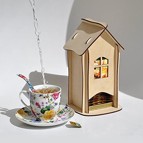 Haoser Stylish Tea Bag Dispenser for Your Beautiful Dining Table, Tea Bag Dispenser for Office Table (H-BP3-DSPSR-TBAG_Beige_5INx5INx9IN) - Haoser