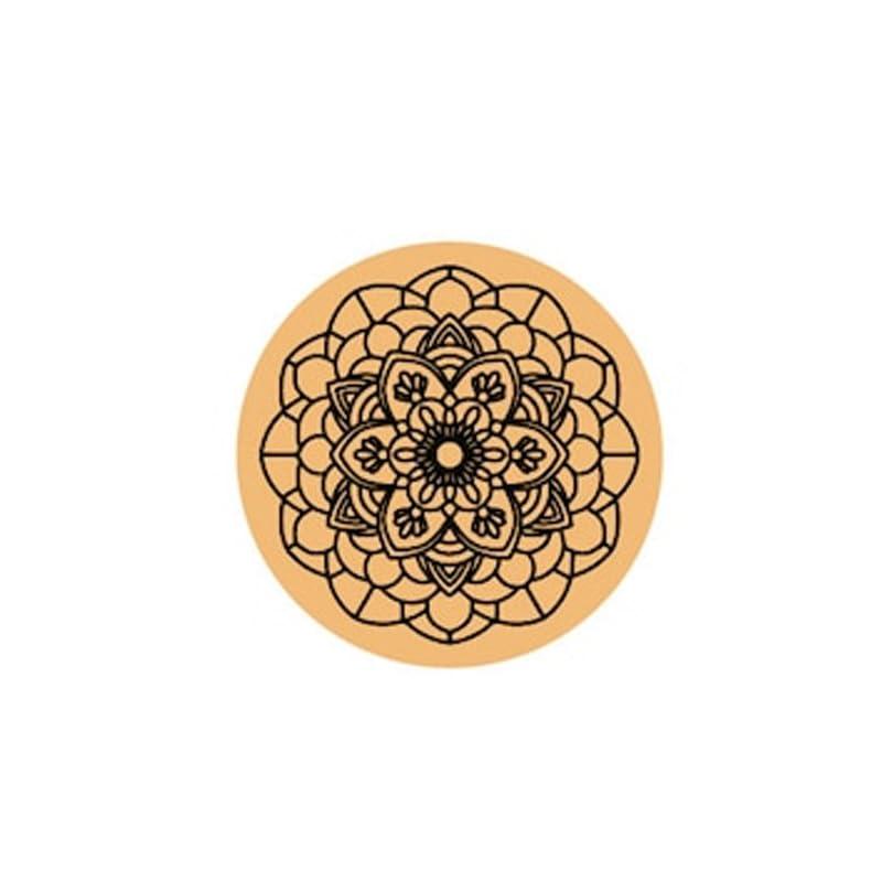 Curious Button Unfinished Wooden Mandala Coaster for DIY, 10cm Pack of 4 Round Wooden Pine MDF Cutouts Unfinished Engraved Coaster Cutouts, Painting Wood Craft, MDF Plains, DIY Art Work (Pattern-A) - Haoser
