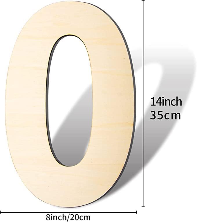 Haoser Blank Wooden Number Unfinished Wood Slices Sign Board for DIY Craft Projects Home Sign Wall Birthday Wedding Party Decoration,Wooden Numbers for Craft. - Haoser