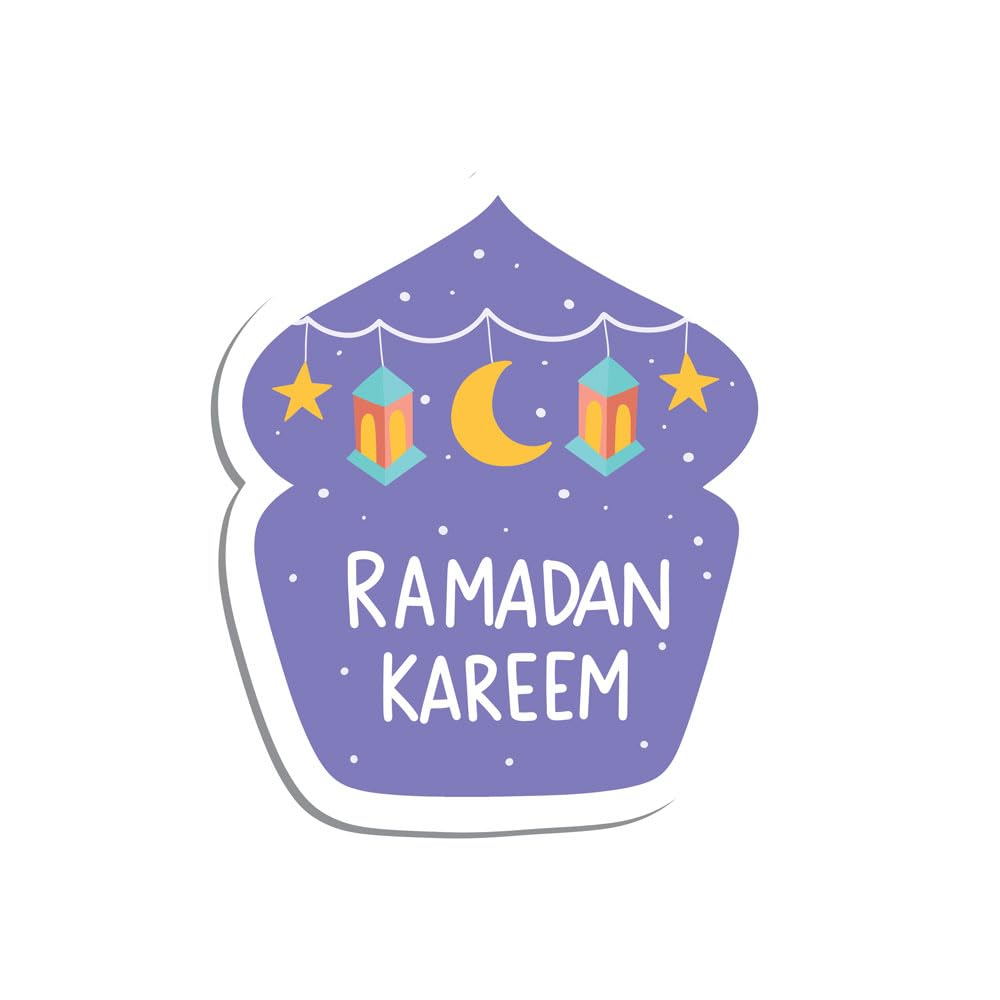 Haoser Ramadan Stickers, Eid Mubarak Stickers for Kids 12 Pcs Ramadan Stickers,Happy Ramadan and Eid Stickers for Gifts Cards Decoration, Eid Al-fitr Festival Party Favors Supplies