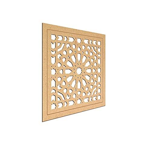 Haoser Birch Ply-3mm Wooden Panel for Room Divider/Partition, Wall Decor Pack of 1 Geometric Laser Cut Carved Panel  (Panle-13) - Haoser