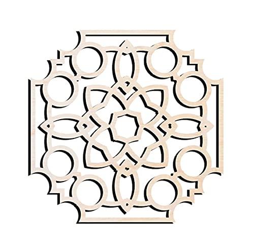 Haoser Birch Ply-3mm Wooden Panel for Room Divider/Partition, Wall Decor Pack of 1 Geometric Laser Cut Carved Panel  (Panle-14) - Haoser