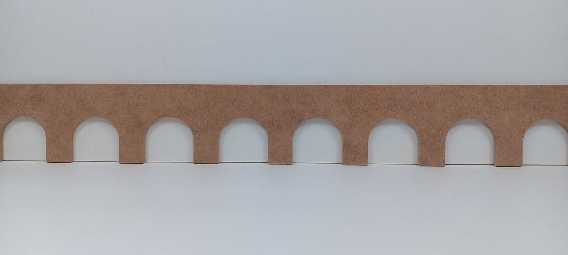 2 Pcs MDF Scallop Trim Molding – Eyes Pattern Design, 56x6 CM