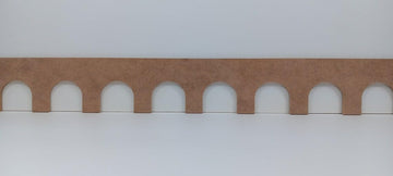 2 Pcs MDF Scallop Trim Molding – Eyes Pattern Design, 56x6 CM