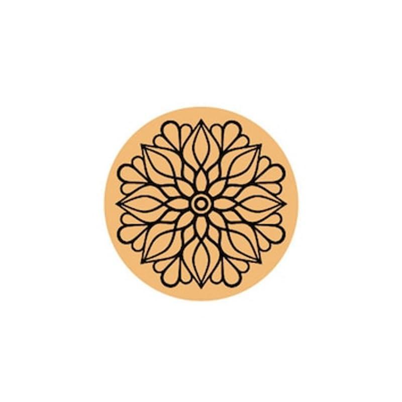 Curious Button Unfinished Wooden Mandala Coaster for DIY, 10cm Pack of 4 Round Wooden Pine MDF Cutouts Unfinished Engraved Coaster Cutouts, Painting Wood Craft, MDF Plains, DIY Art Work (Pattern-A) - Haoser