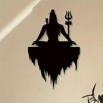 Lord Shiva Wooden Wall Sculpture | 11.8 x 7.6 Inch Hindu God Shiva Wall Art | Wall Mounted Mahadev Decor for Home