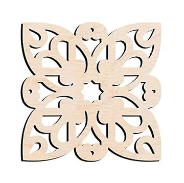 Haoser Birch Ply-3mm Wooden Panel for Room Divider/Partition, Wall Decor Pack of 1 Geometric Laser Cut Carved Panel  (Panle-15) - Haoser
