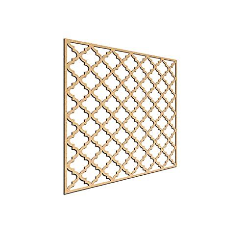 Haoser Birch Ply-3mm Wooden Panel for Room Divider/Partition, Wall Decor Pack of 1 Geometric Laser Cut Carved Panel  (Panle-1) - Haoser
