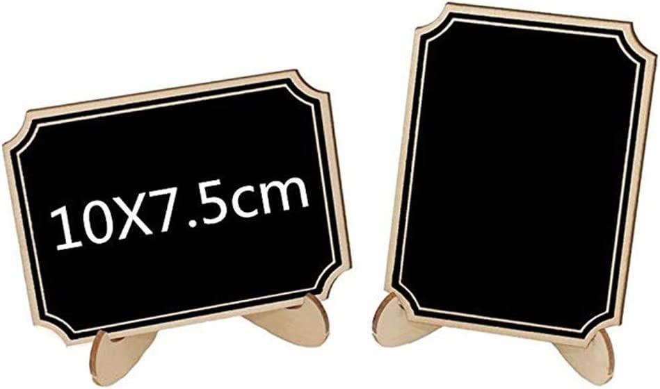 Haoser 12 Pack Mini Chalkboard Signs with Stand,Small Rectangle Wooden Chalkboards Blackboard for Food Signs,Food Signs, Wedding Signs, Message Board. - Haoser