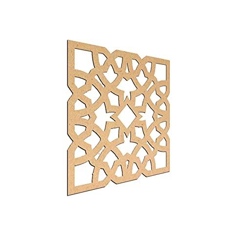 Haoser Birch Ply-3mm Wooden Panel for Room Divider/Partition, Wall Decor Pack of 1 Geometric Laser Cut Carved Panel  (Panle-9) - Haoser