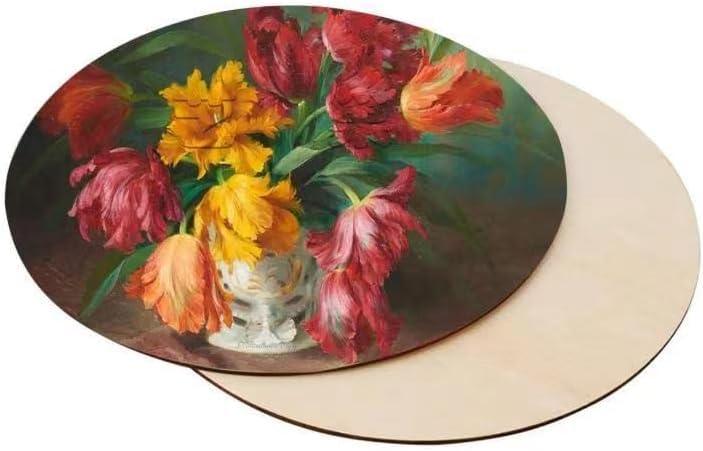 Haoser Round Circle MDF Pine Wood 2.5mm Thick 4 inch MDF Board for Art and Craft Unfinished Round Wood Slices for Resin Art, Mandala Art,Pyrography, Painting (3 INCH, Set of 10) - Haoser