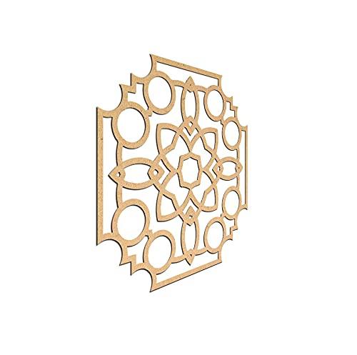 Haoser Birch Ply-3mm Wooden Panel for Room Divider/Partition, Wall Decor Pack of 1 Geometric Laser Cut Carved Panel  (Panle-14) - Haoser