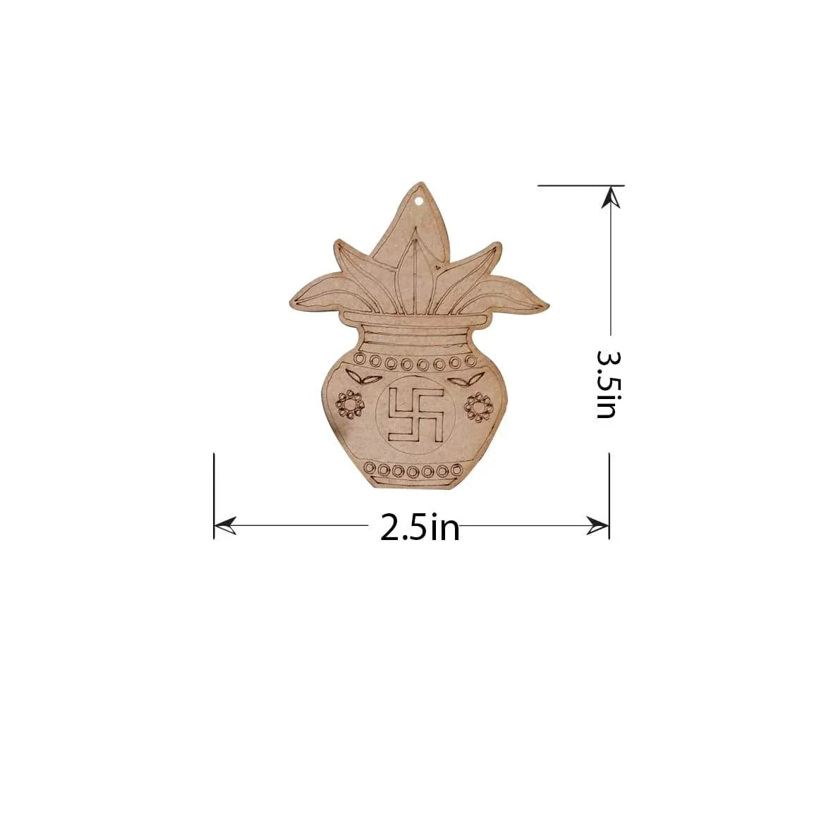Haoser Pack 20 MDF swastik Cutout for Art and Craft, Diwali Decoration Item for Festivals,Wooden swastik Hangings Cutouts for Diwali Craft-3 Inch - Haoser