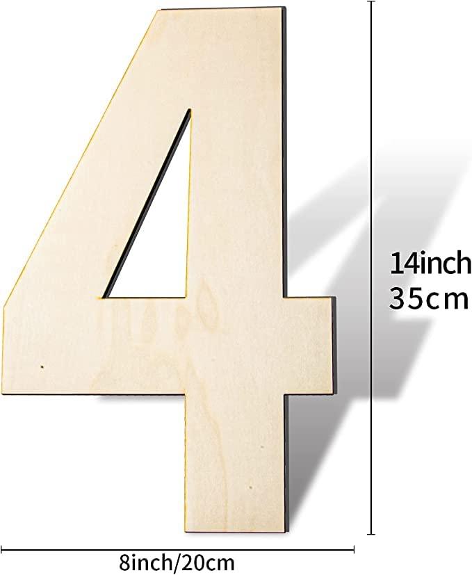 Haoser Blank Wooden Number Unfinished Wood Slices Sign Board for DIY Craft Projects Home Sign Wall Birthday Wedding Party Decoration,Wooden Numbers for Craft. - Haoser